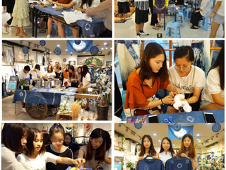 美术学院师生赴淮北市区展示染织工艺技能