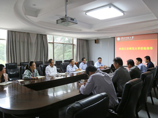 江苏师范大学研究生院院长黄德志一行来新葡京官网调研