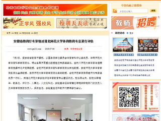 【中国高校之窗】安徽省教育厅专家组对3003新葡官方网站体育教育专业进行评估