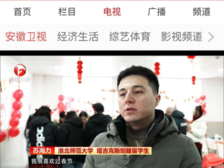 《安徽新闻联播》报道新葡京官网在校留学生欢度中国新年