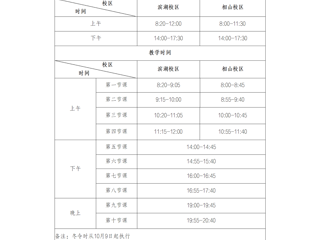 ​3003新葡官方网站作息时间表(冬季)